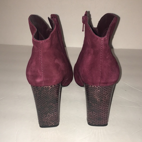 Bandolier Maroon Suede Kalinda Heeled Bootie - Picture 3 of 8